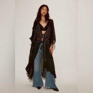 Free People So Billie Studded Duster in Black